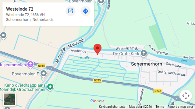 Locatie van Ruud Molenaar Installatietechniek op de kaart: Westeinde 72, Schermerhorn